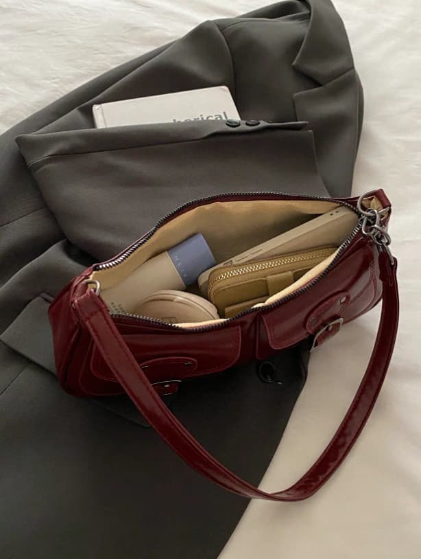 Bolso de mano de moda con decoración de bolsillo doble - Imagen 5