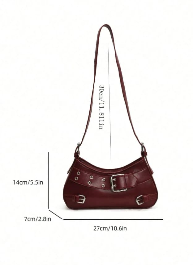 Bolso de hombro de mujer con decoración de remaches - Imagen 10