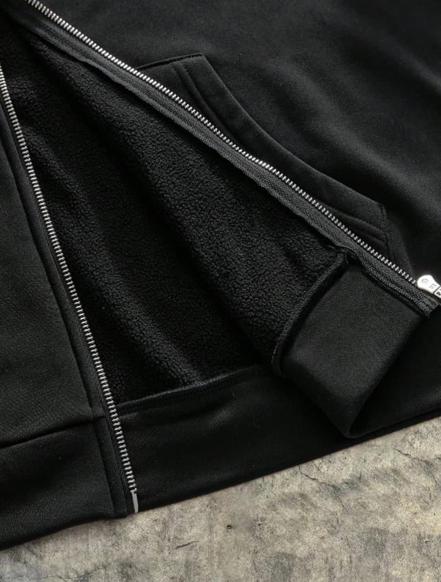 Sudadera con cuello sintético negro - Imagen 5