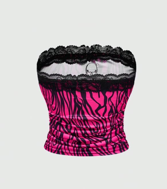 Top corto con estilo Y2K para mujeres, con estampados de estrellas, cruces, calaveras y animales con decoración de rhinestones - Imagen 2