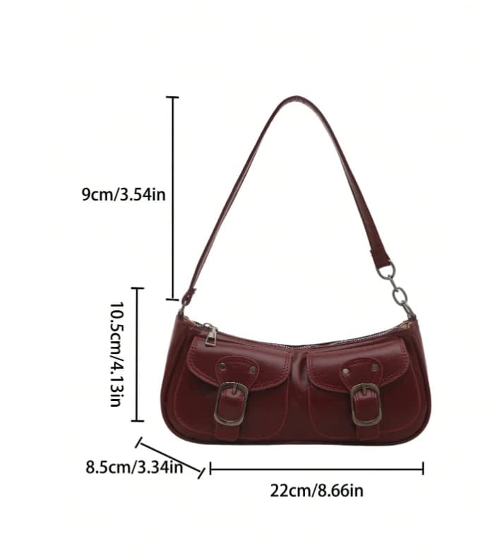Bolso de mano de moda con decoración de bolsillo doble - Imagen 6