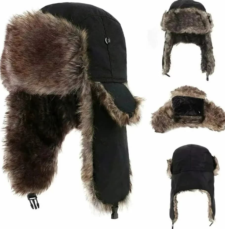Ushanka de color oscuro - Imagen 1