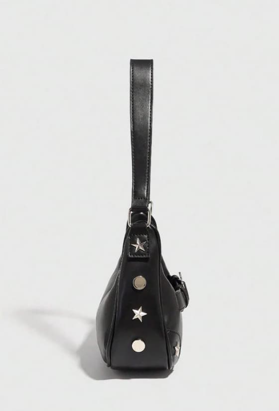 Bolso de hombro estilo hobo con correa para el hombro, estilo Y2K, con decoración de metal - Imagen 6