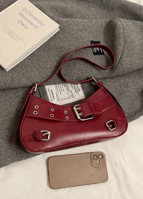 Bolso de hombro de mujer con decoración de remaches - Imagen 11